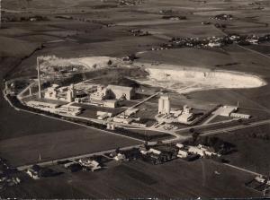 Luftfoto af Karlstrup Cementfabrik