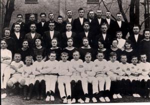 Blandet hold fra Jersie Gymnastikforening ca. 1925-30
